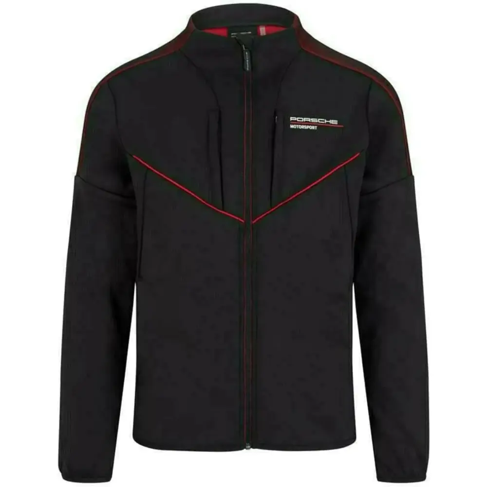 Porsche Motorsport Men's Fanwear Black Softshell Jacket - MGW-10681