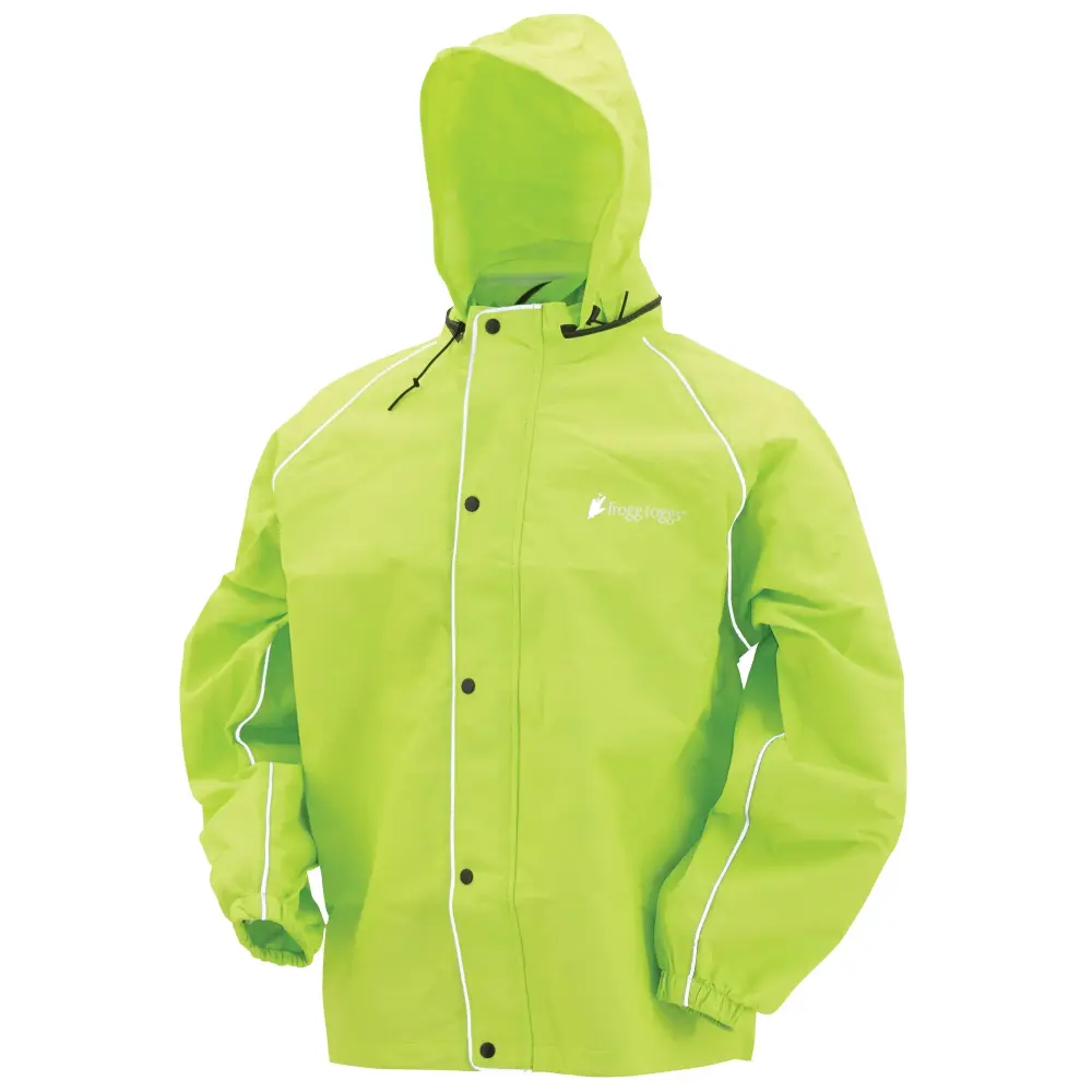 Frogg Toggs Men's Road Toad Reflective Jacket | Lime with Frogg Eyzz | Size 2X