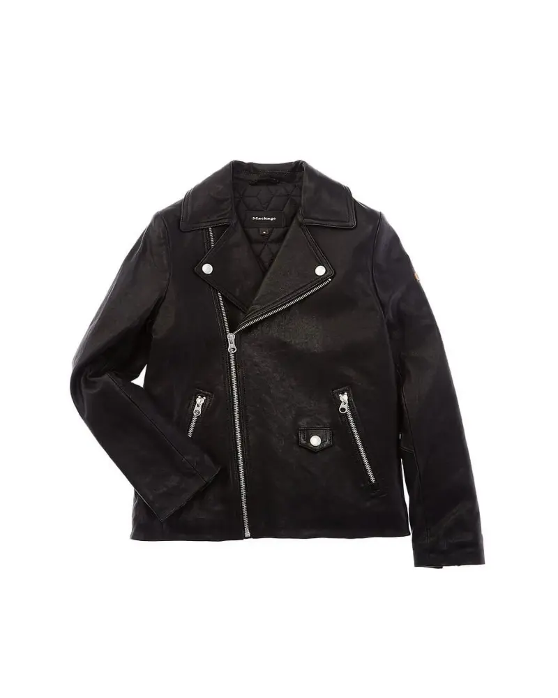 Mackage girls Dom Moto Jacket. 10. Black - MGW-18259