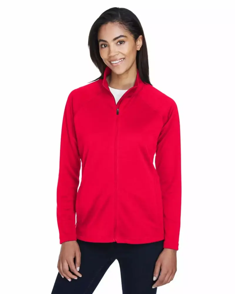 Open Box DG420W Devon & Jones Ladies' Tech-Shell Compass Full-Zip Red 2XL