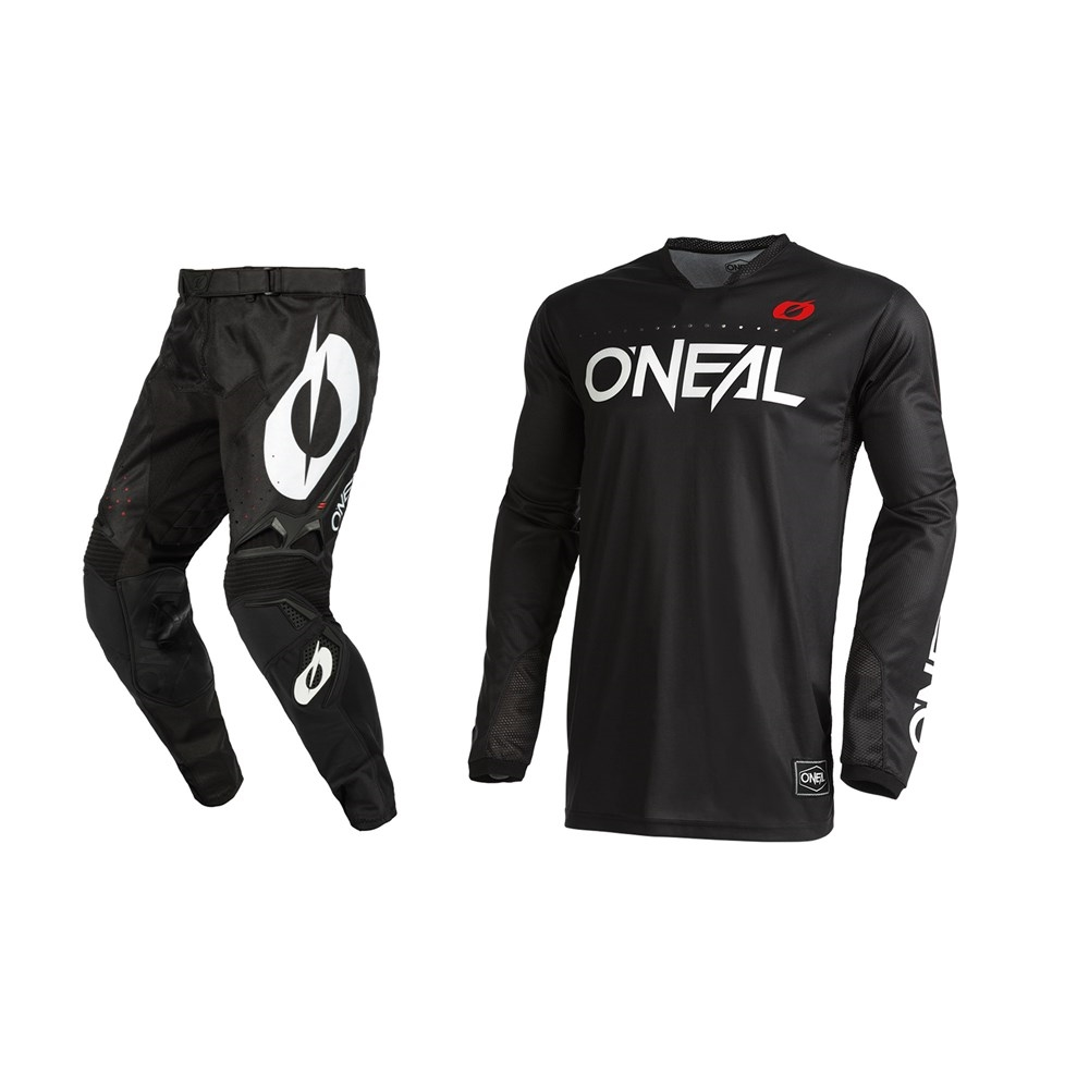 Oneal Hardwear Elite Classic Black Jersey Pant Combo (Medium / Pant W30)