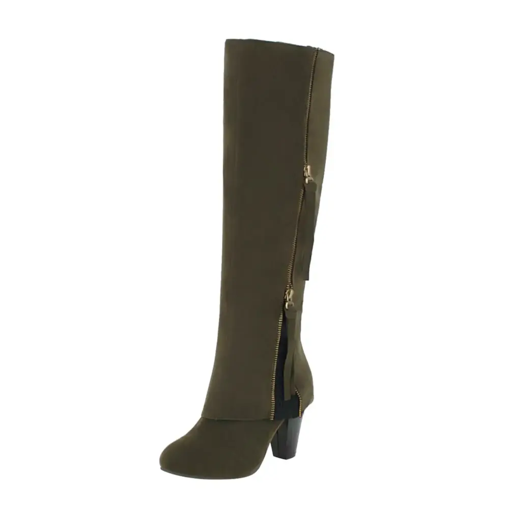 B91xZ Boots Women Casual Beautiful Warm Winter Knee-high Long Boots Flat Shoes.B 37
