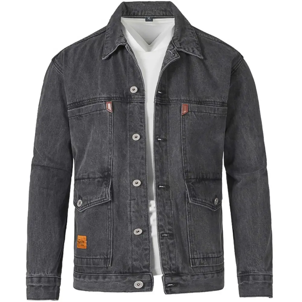 AOOCHASLIY 2023 Men Fall Coat Men's Winter Long-sleeved Leather Motorcycle Jacket Zipper Coat Long Sleeve Hoodless Faux Leather Outwear Jackets