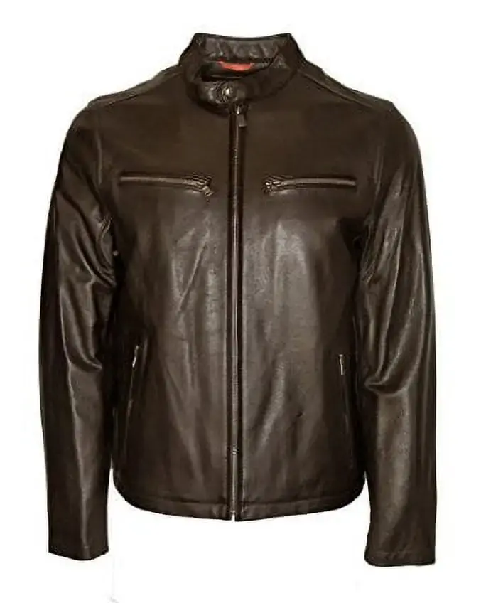 Dockers Men's Moto Cowhide Leather Jacket - MGW-11875