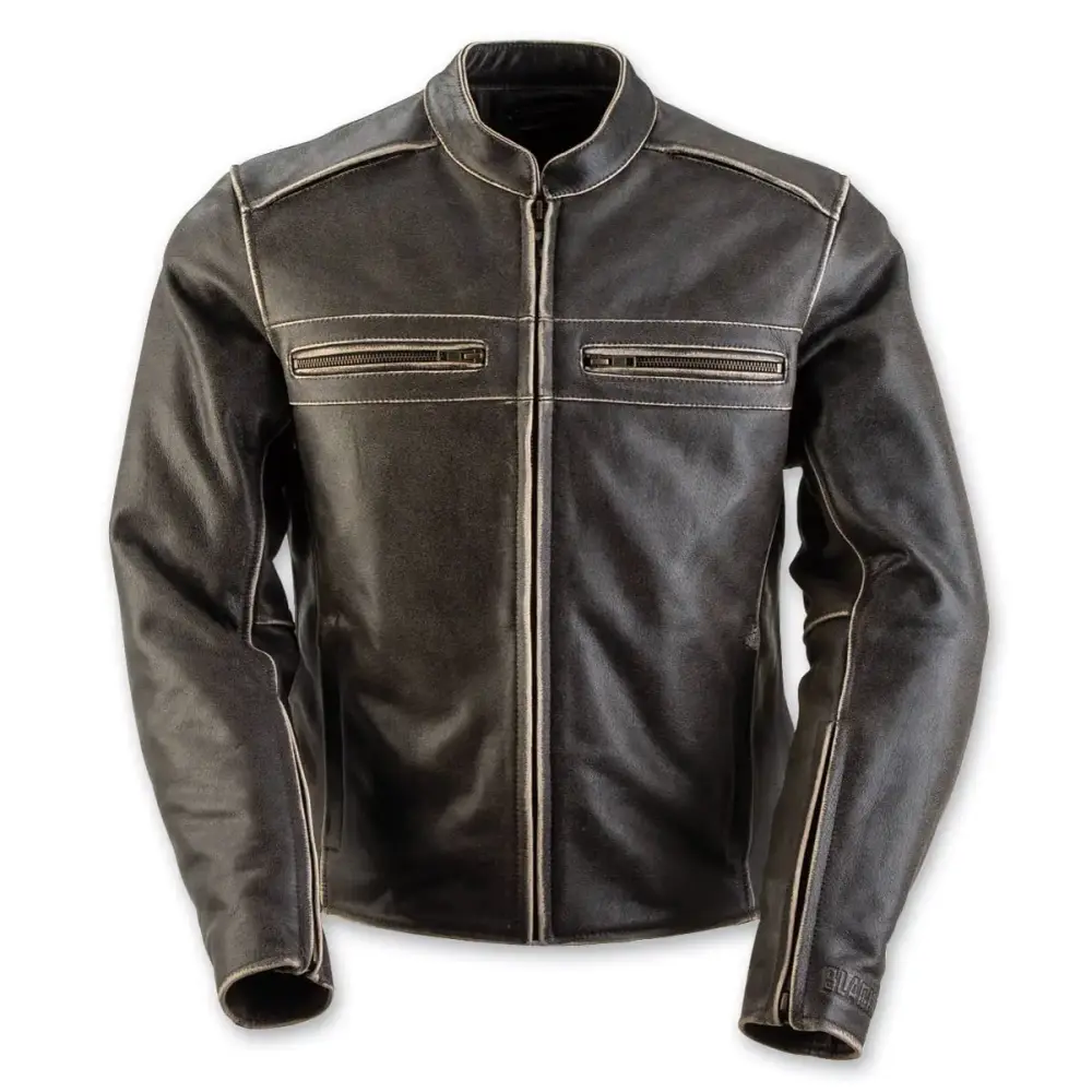 Black Brand Vintage Rebel Womens Leather Jacket Black XL - MGW-19896