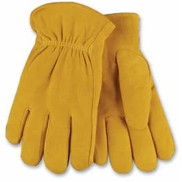 Men's Full-Suede Deerskin Leather Gloves Large for Comfort and Durability