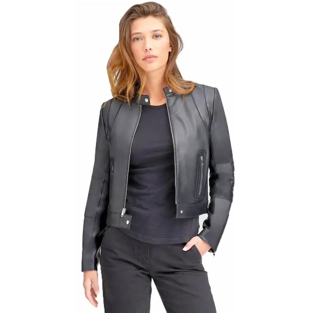 ANDREW MARC Women's Moto Leather Jacket - MGW-20248