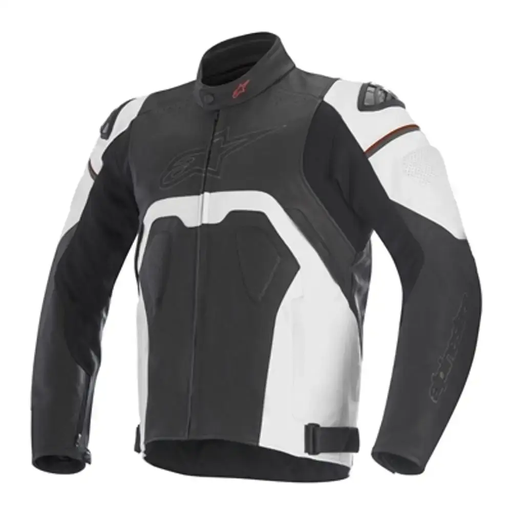 Alpinestars Core Mens Leather Jacket Black/White 46 EUR - MGW-10597
