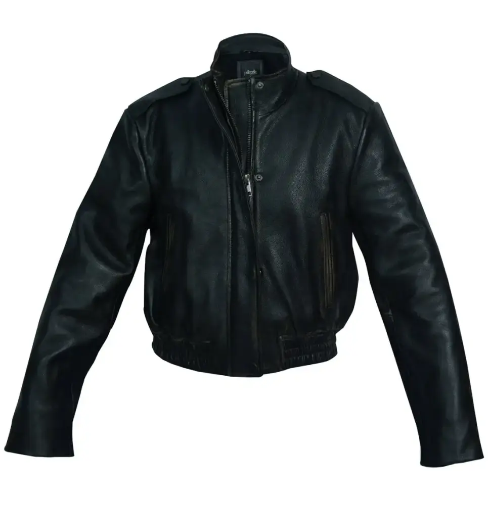 New Pelle Pelle Women's Black Biker Leather Jacket - Cowhide
