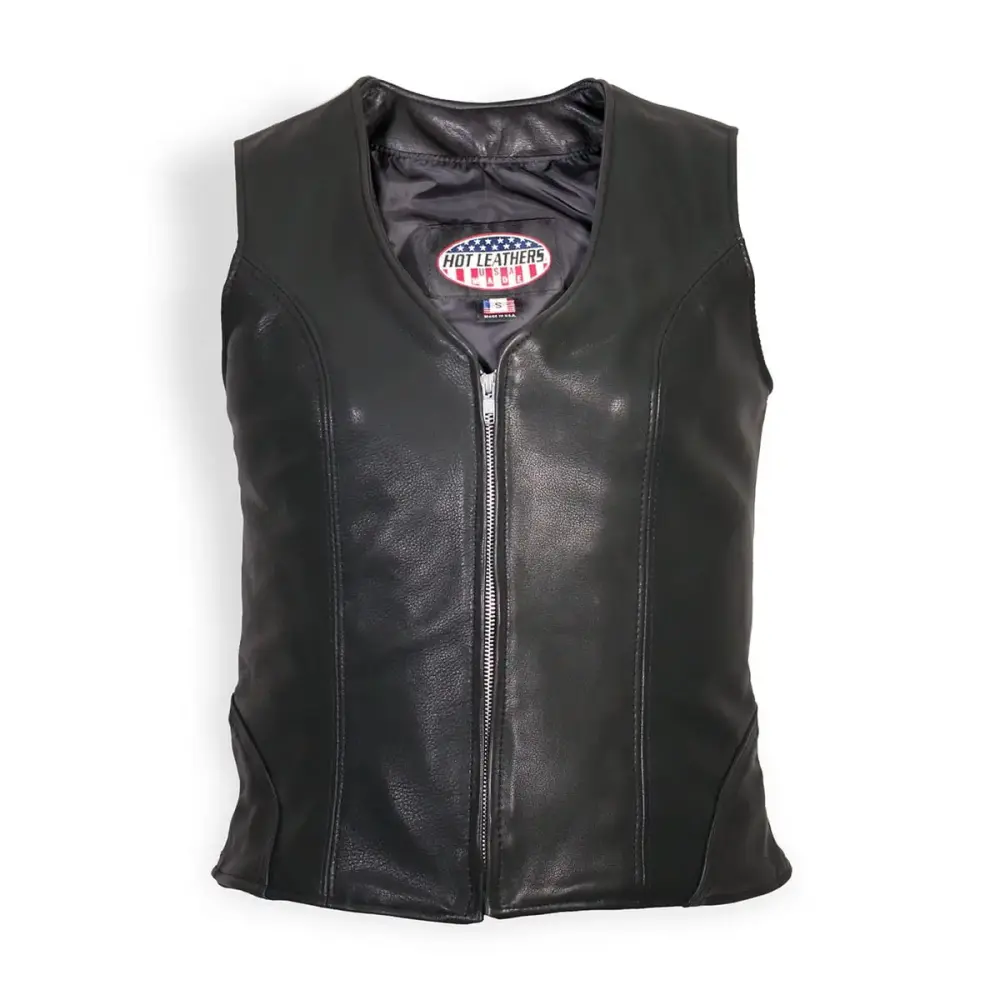 Hot Leathers VSL5003 USA Made Ladies Leather Vest with Front Zipper 2X-Large