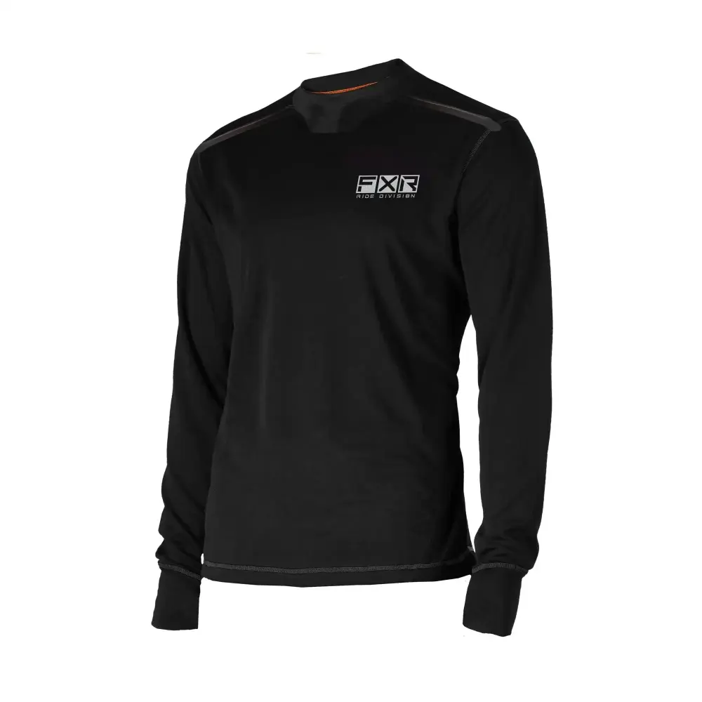 FXR Black Vapour Merino Long Sleeve Shirt Lightweight Moisture Wicking - Large 211306-1000-13