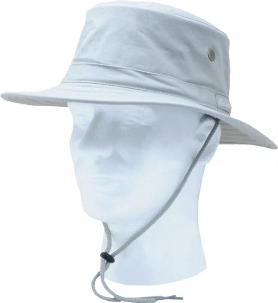 Sloggers Men's Adjustable Classic Cotton Hat with Wind Lanyard Gray