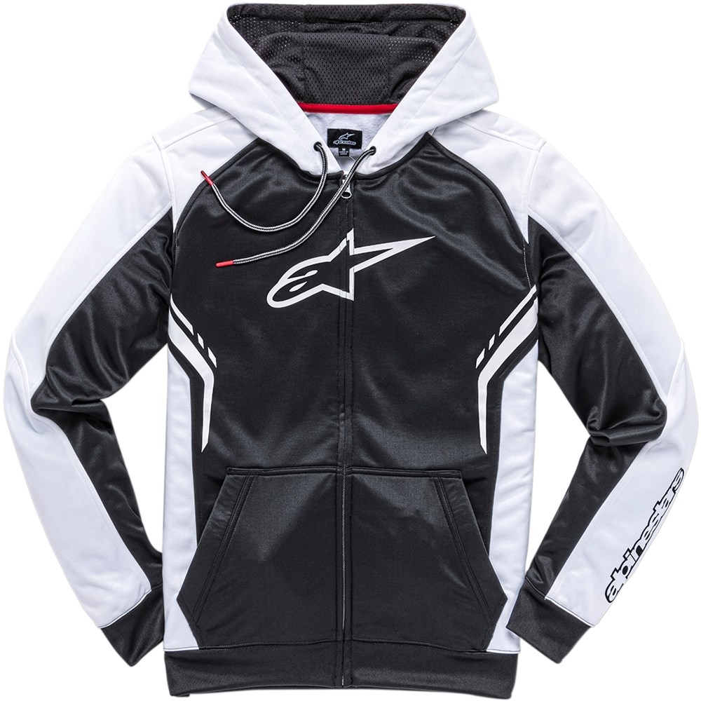 Alpinestars Strike Mens Zip Up Hoody Black/White MD - MGW-11149
