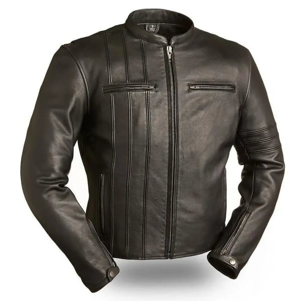 First Manufacturing Cafe A-Lister Men's Leather Motorcycle Jacket