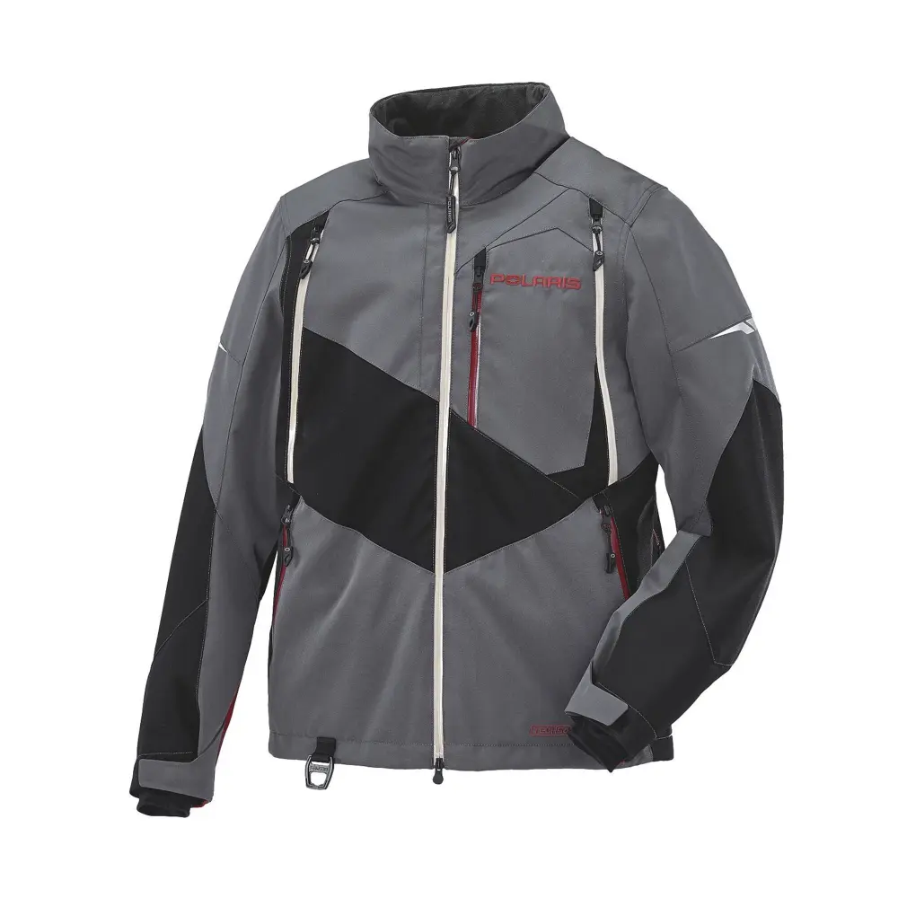 Polaris Tech54 Revelstoke Mountain Shell Snowmobile Jacket Waterproof Grey Red - Small 286051902