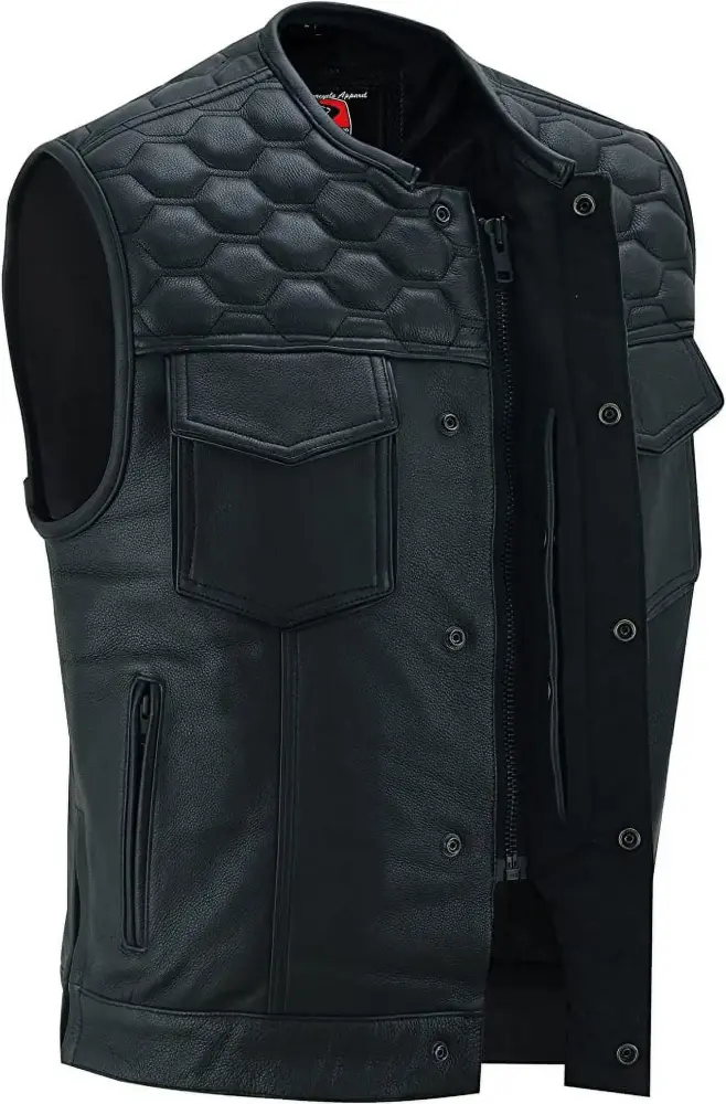 Daniel Smart Men's Motorcycle leather vest - MGW-12018
