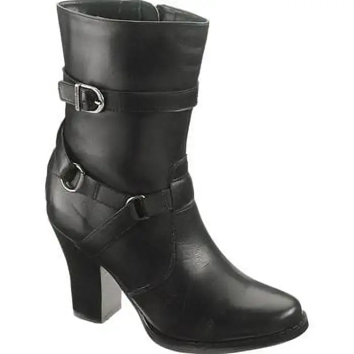 Adelena Boots Black Genuine Leather D83533 - MGW-27782