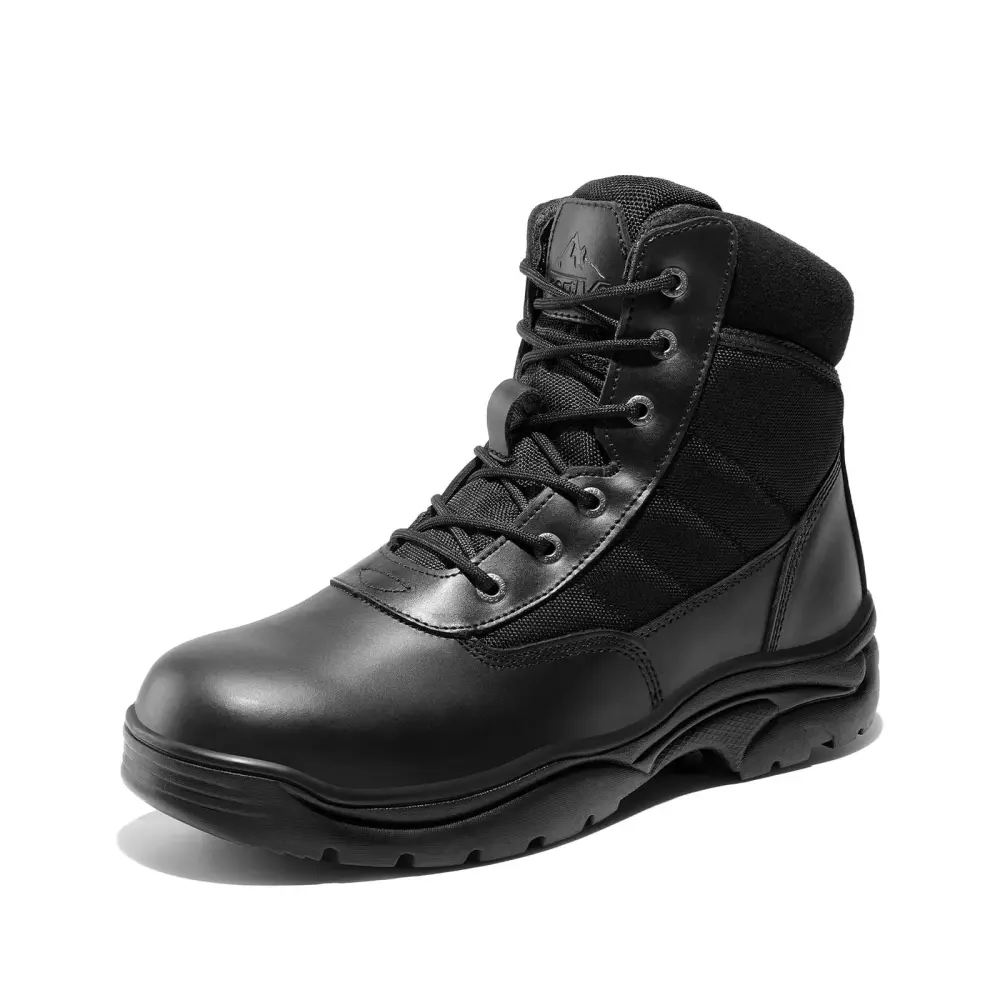 Men's Hiking Boots Leather Military 6 Inches Motorcycle Combat Boots