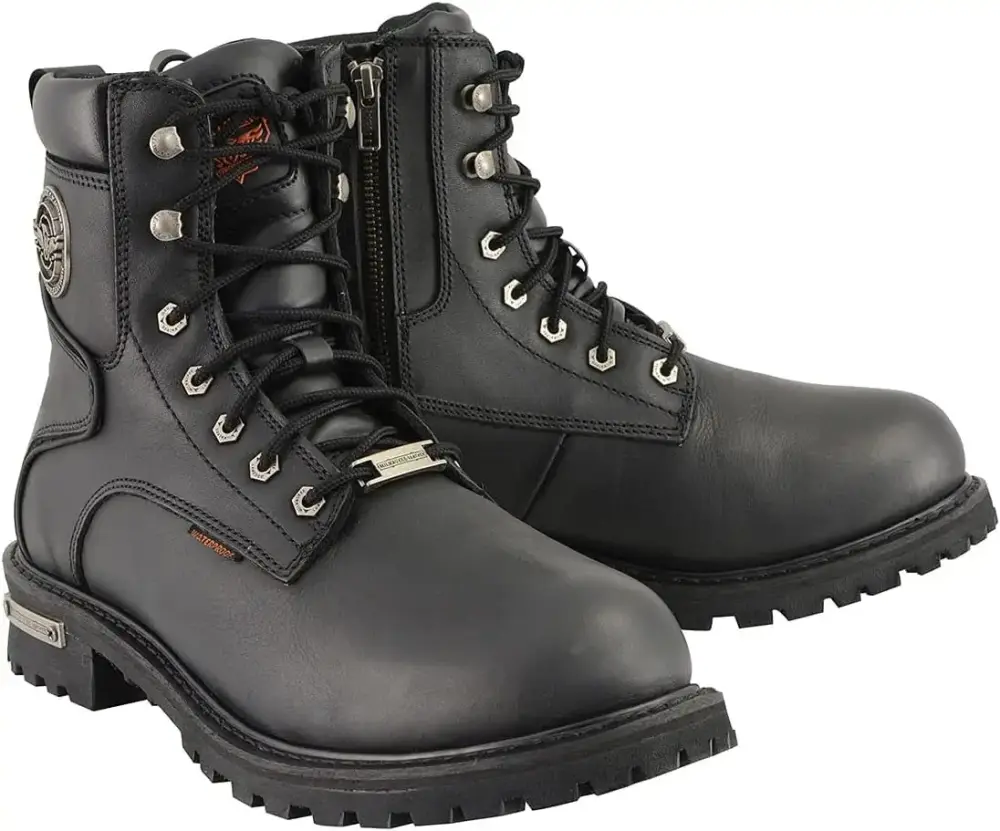 XINZHEN Men's Premium Leather Lace-Up Motorcycle Riding Boots Collection MBM - 12W