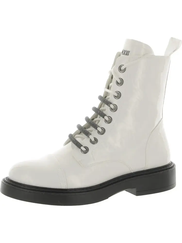 DKNY Womens Malaya COMBAT LACE-UP Motorcycle Boots - MGW-22669