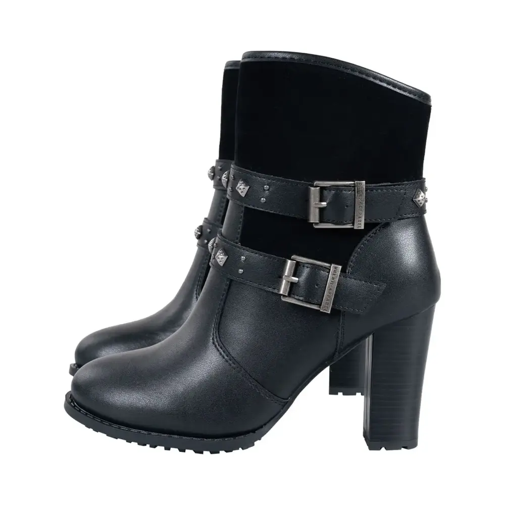 Dream Apparel Women's Ankle Boots Faux Leather Biker Riding Boots Motorcycle Combat Boots