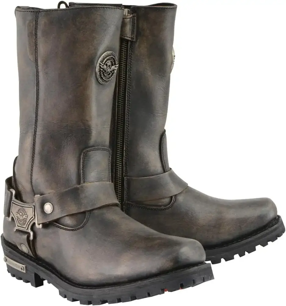 XINZHEN Women's Premium Leather Motorcycle Harness Boots Collection MBL - 5