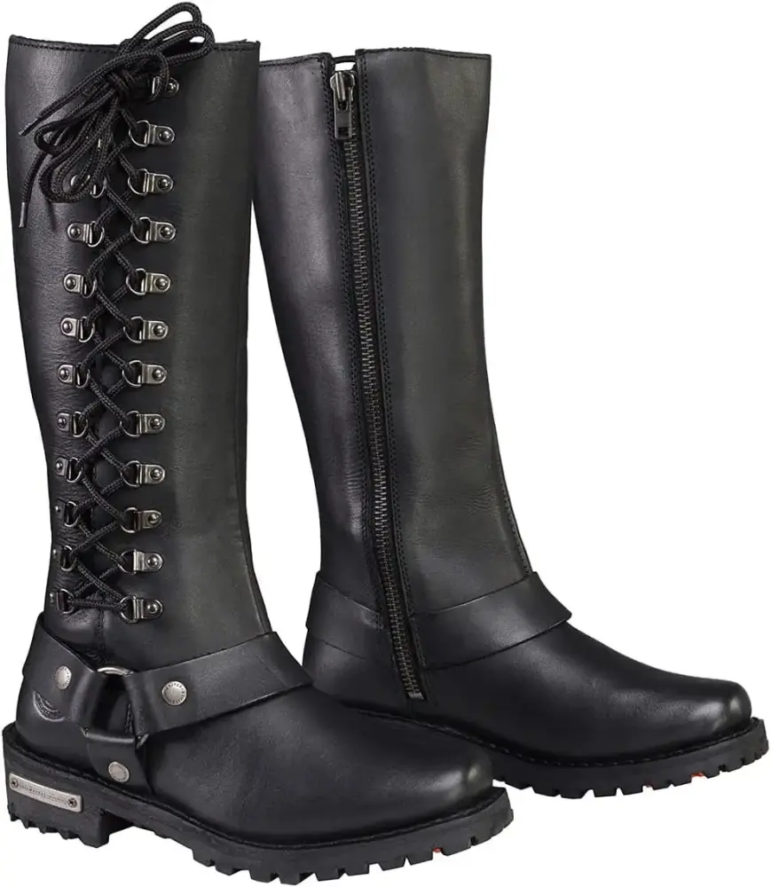 XINZHEN Women's Premium Leather Motorcycle Harness Boots Collection MBL - 6