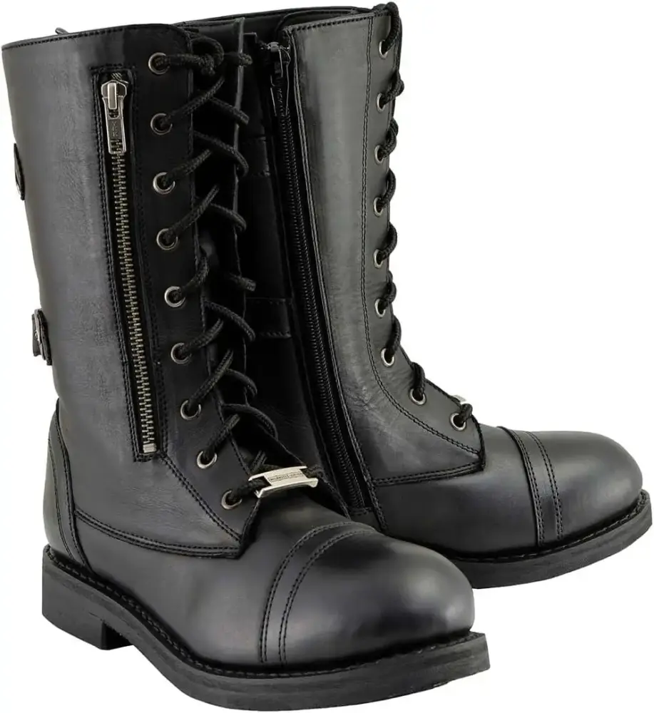 XINZHEN Women's Tall Knee-High Premium Leather Motorcycle Riding Biker Boots Collection MBL - 6.5