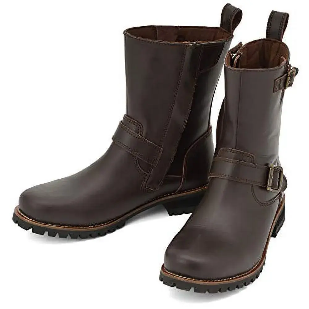 Daytona Bike Engineer Boots 26.0cm / Men's Genuine Leather Cowhide Built-in Shift Pad Side Zip HBS-004 Dark Brown 17143