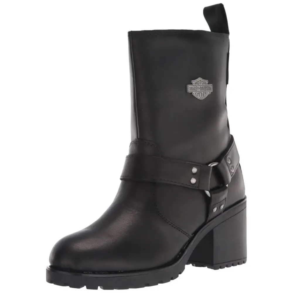 Harley-Davidson Womens Howell 7 Harness Motorcycle Boot BLACK