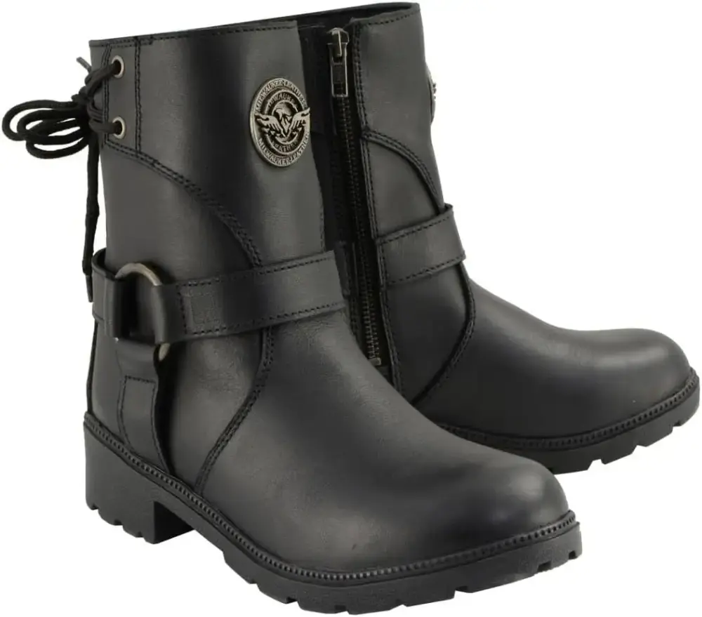 XINZHEN Women's Premium Leather Motorcycle Harness Boots Collection MBL - 11