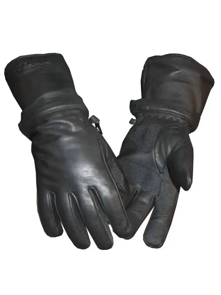 Redline Men's Zip-Off Cuff Full-Finger Fleece Lining Leather Gloves G-054 (S)