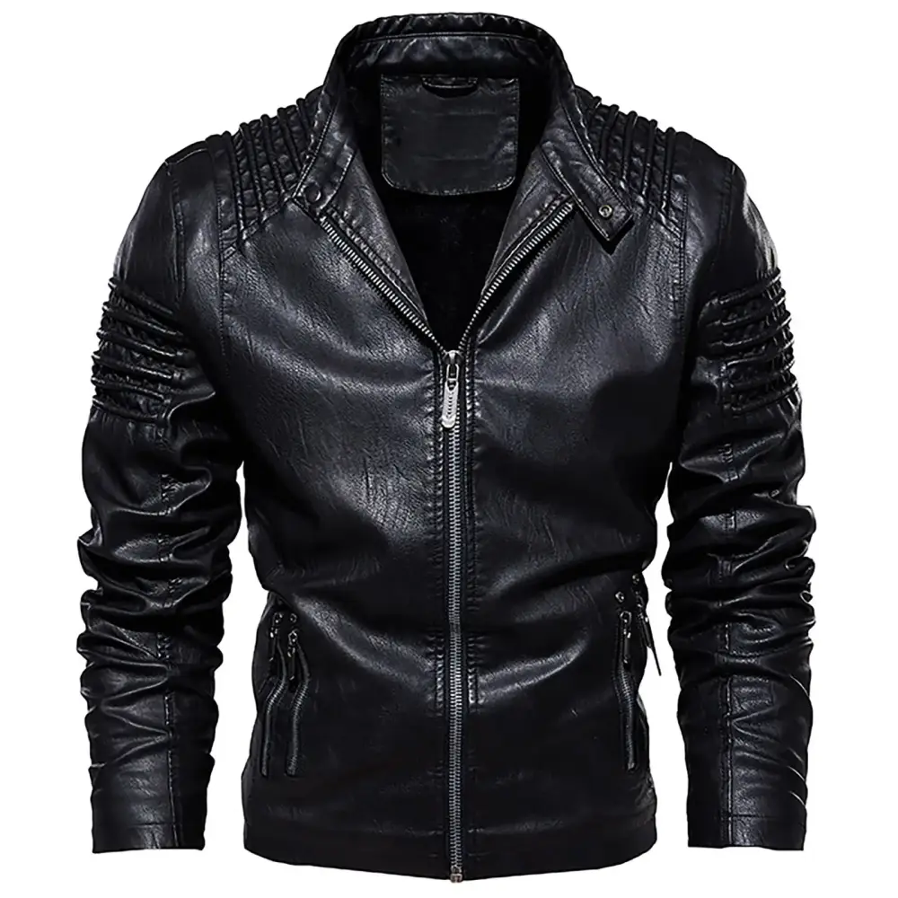 Men Leather Jacket Leather Motorcycle Jacket Men Thickened Fashion