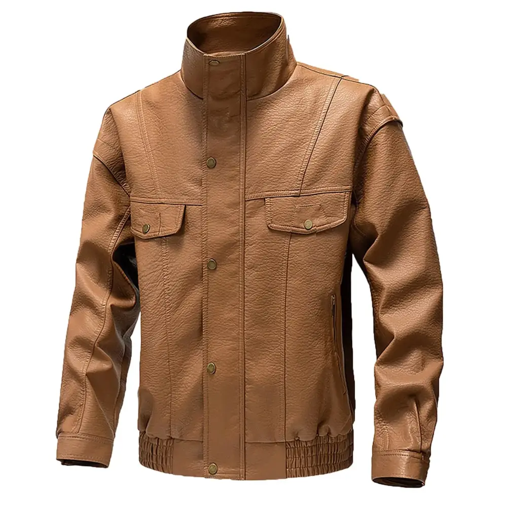 uikmnh Winter Coats For Men.Male Vintage Motorcycle Jacket Riding Motorbike Leather Motorcycle Jackets for Men Fleece Jacket.Size XXL