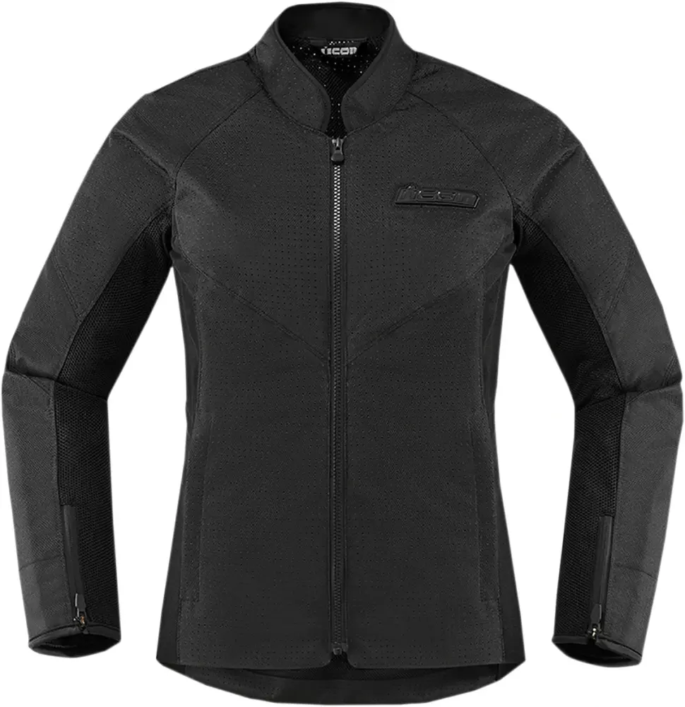 Womens Black Hooligan Perf Jacket - MGW-3856