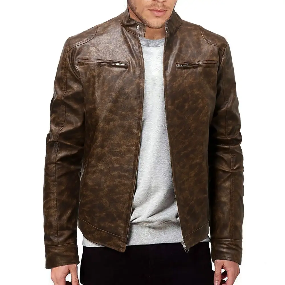 Men's Vintage Motorcycle Jacket Riding Motorbike Leather MOTORCYCLE JACKETS FOR MEN