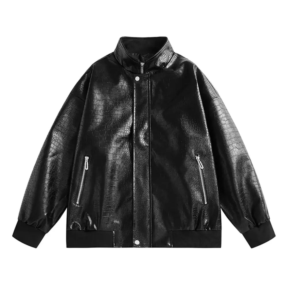 Tawop Man Coat Zip Up Outerwear Coats Motorcycle Sleeveless Mid-Length Comfort Fit Mens Jacket Under $ 30 Black Jacket L