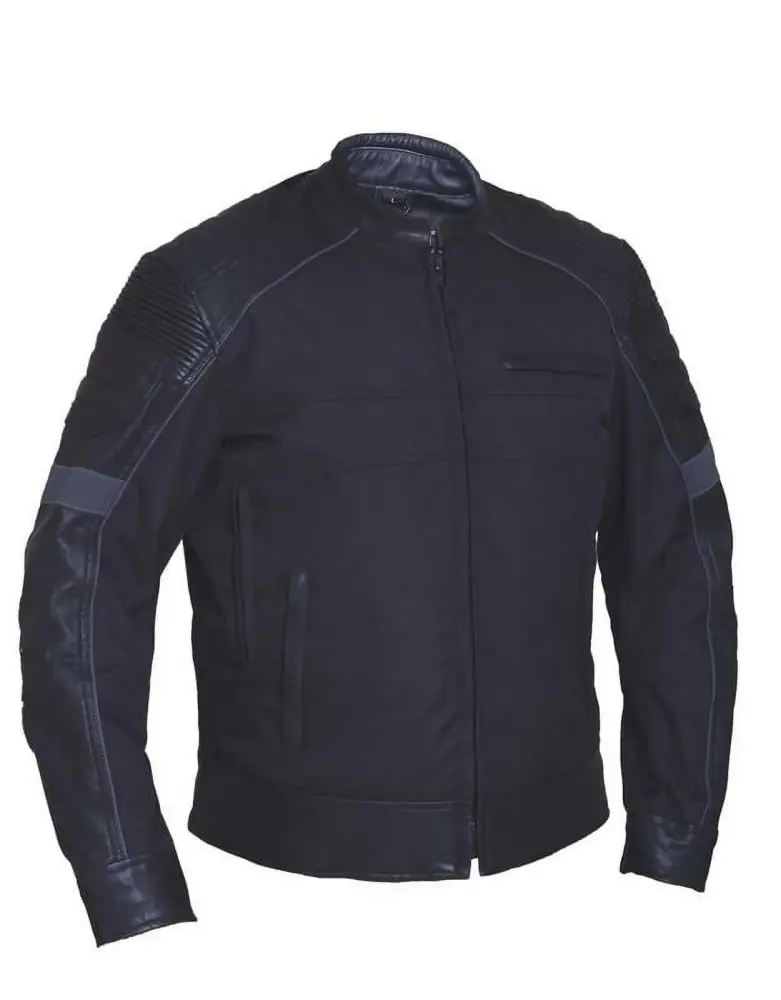 Mens Revolution Gear Leather/Nylon Motorcycle Jacket - MGW-11672