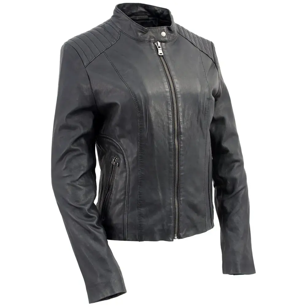 Milwaukee Leather Vintage SFL2814 Women's Black Leather Motorcycle Style Fashion Jacket X-Large