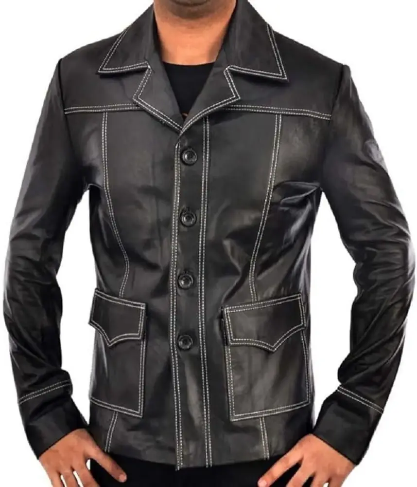 QAWACH Men Leather Jacket - Lambskin Winter Vintage Black Color Motorcycle Biker Jacket. Moto Riding & Racing Jackets XS Size NBWJ02
