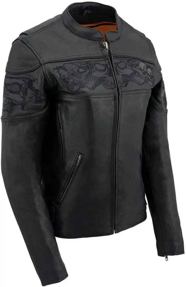 XINZHEN Women's 'Sporty and Elegant' Scooter Style Motorcycle Leather Rider Jacket - X-Large