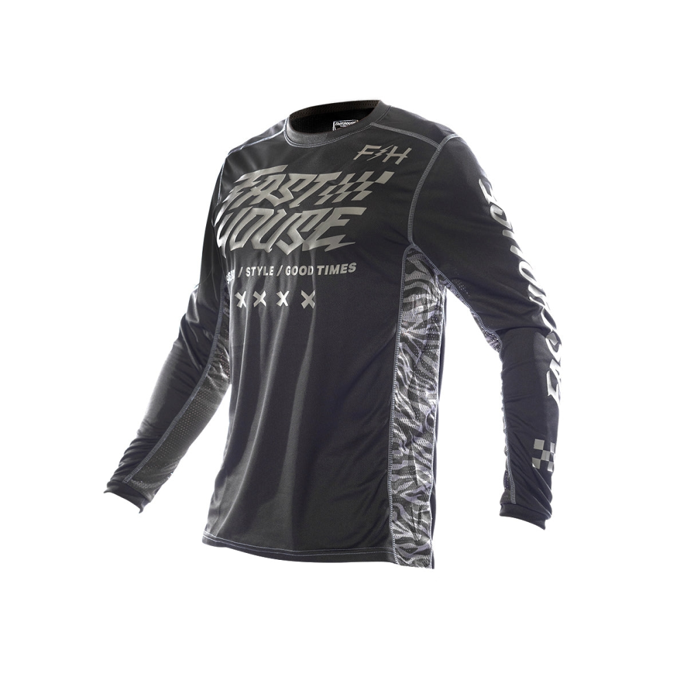 Fasthouse Grindhouse Rufio Youth Jersey (Large. Black) - MGW-7050