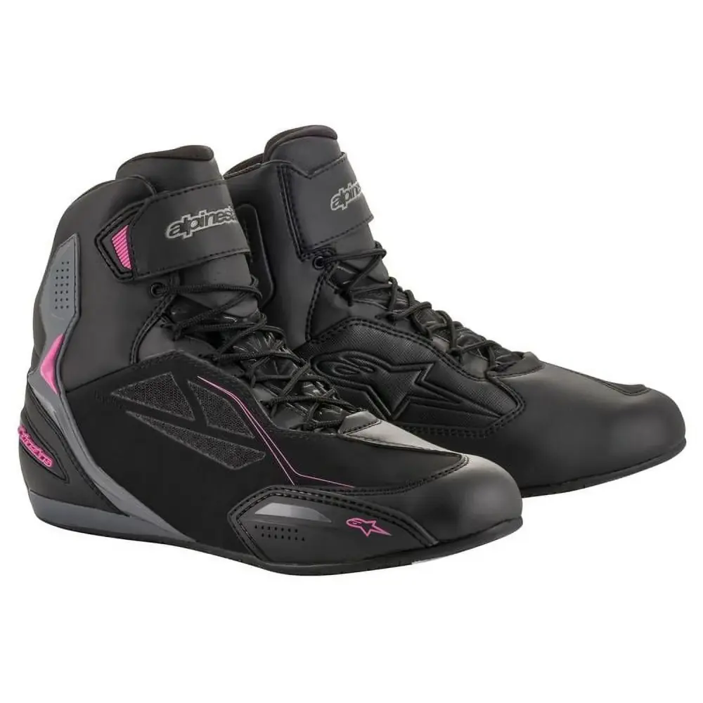Alpinestars Stella Faster 3 Drystar Shoes - Black/Dark Gray/Fuchsia - 8