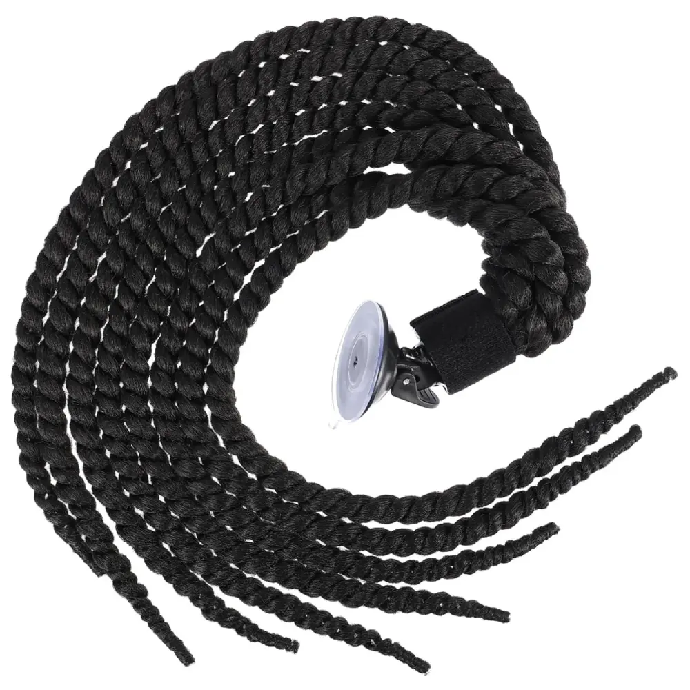 Motorcycle Helmet Decoration 3pcs Helmet Dreadlocks Ponytail Abs Multicolor Braided Tape Helmet Braid WigBlackx3pcs60X4cmx3pcs