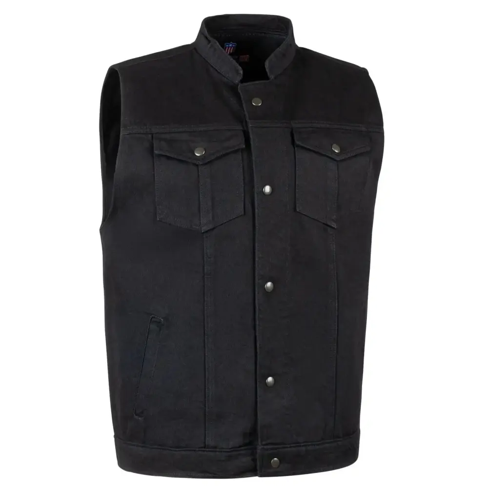 Legendary 'Revolution' Mens Denim Motorcycle Vest - MGW-1623