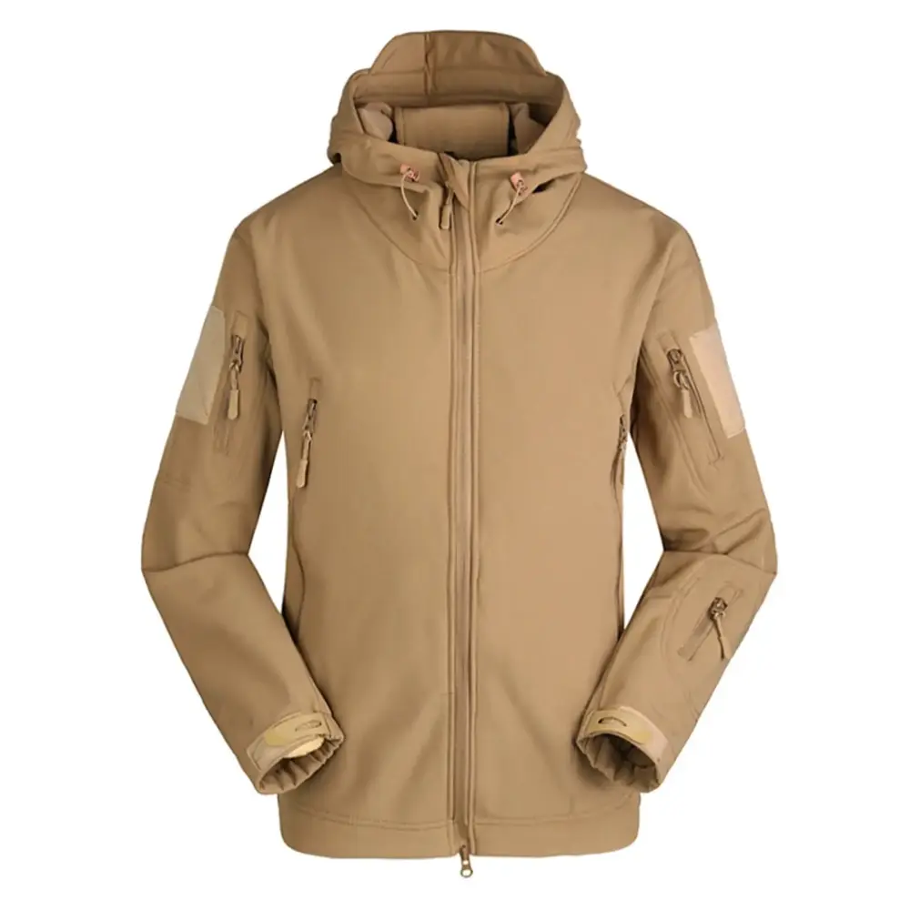 IBVAJBALK Mens Jacket Vintage Loose Fit Overalls Riding Mountaineering Soft Outdoor Outerwear Zip Up Hooded Windproof Jackets Fall Jacket Brown Jackets for Men M