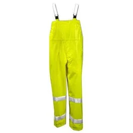 Lime Yellow PVC High-Visibility Overalls XXL for Safety Workwear
