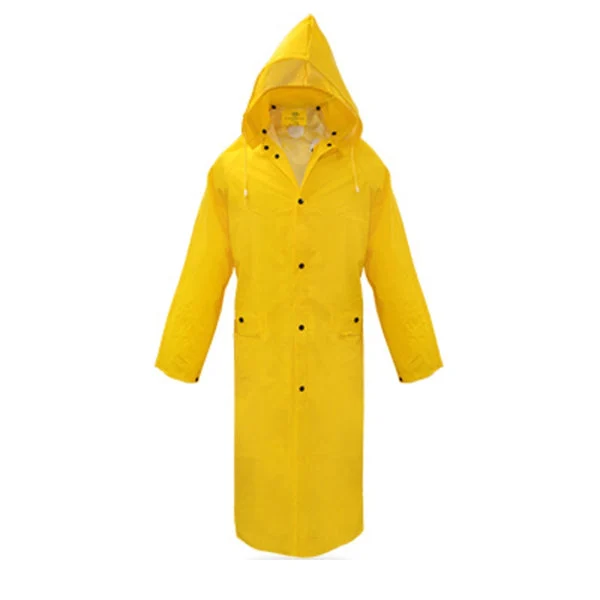Boss 3PR8000YG Lined PVC Rain Jacket 3XL Yellow for Heavy Duty Protection