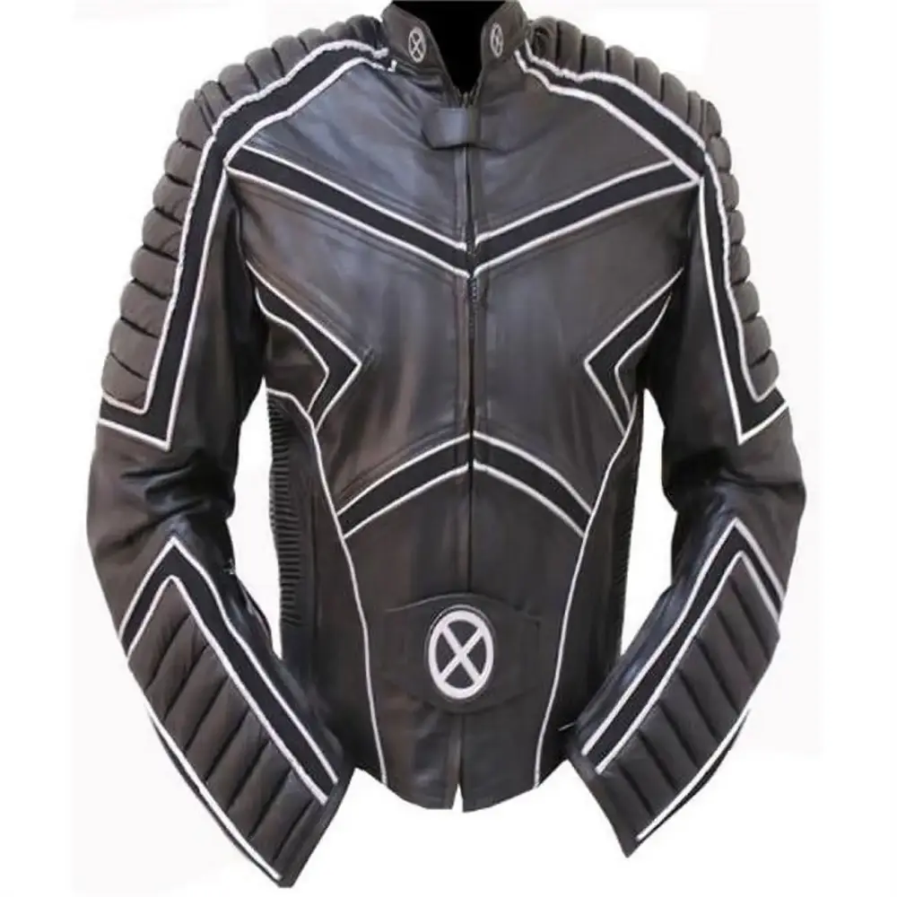 Shelter 341-40 40 in. Motorcycle Leather Jacket Racing X-Man CE Armor