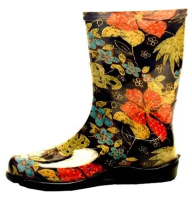 Sloggers Womens Garden Rain Boots 7 US Midsummer Black Waterproof Comfortable Footwear